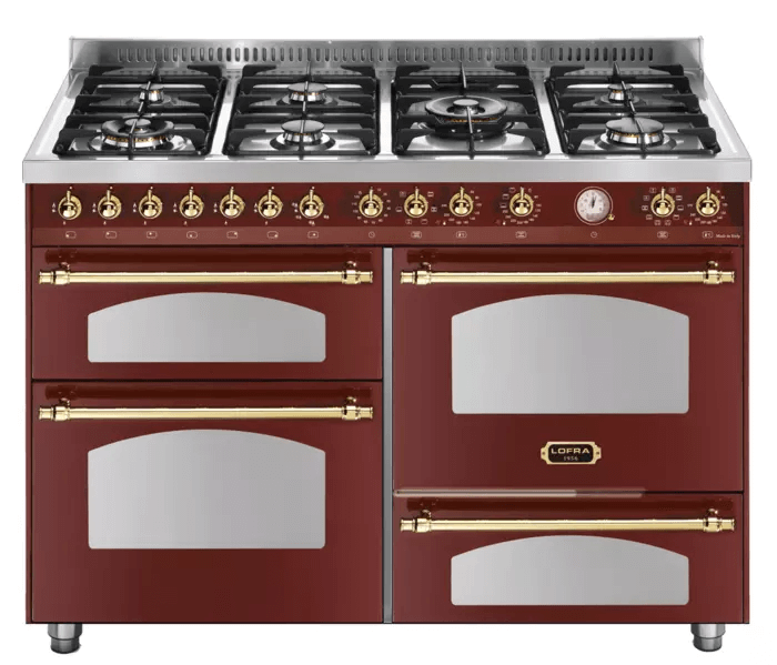 LOFRA DOLCEVITA 120 Kuchnia Gazowa QUATTRO - ROSSO BURGUNDY | RR126SMFET+MFT/2AEO